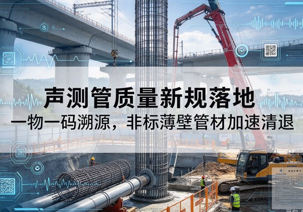 双塔声测管质量新规落地，一物一码溯源，非标薄壁管材加速清退