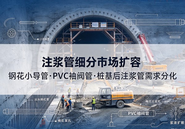 双塔注浆管细分市场扩容，隧道钢花小导管、PVC 袖阀管、桩基后注浆管需求分化